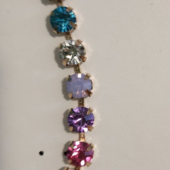 Christian Siriano New York Rhinestone Rainbow Necklace NWT - Picture 2 of 3